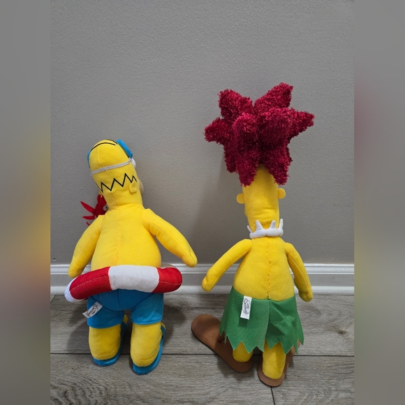 Simpsons Lot of 5 Plush Homer Scratchy Maggie Sideshow Bob and Milhouse Collect - Picture 11 of 15